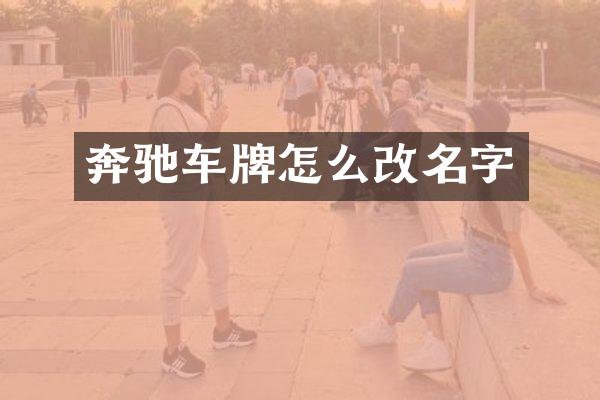 奔驰车牌怎么改名字
