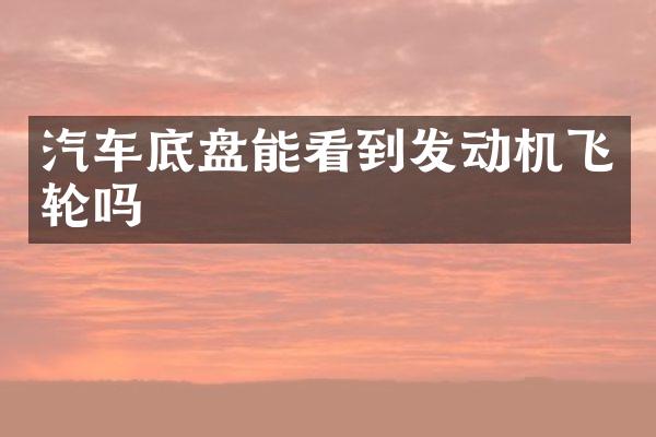 汽车底盘能看到发动机飞轮吗