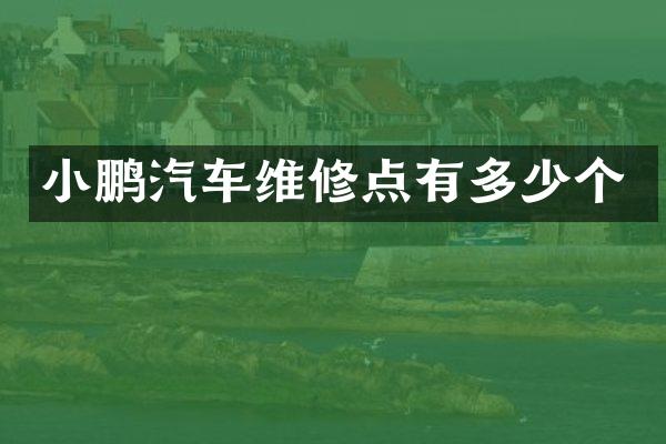 小鹏汽车维修点有多少个