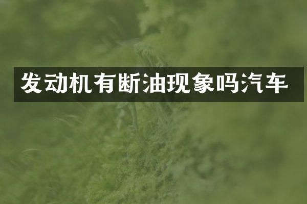 发动机有断油现象吗汽车