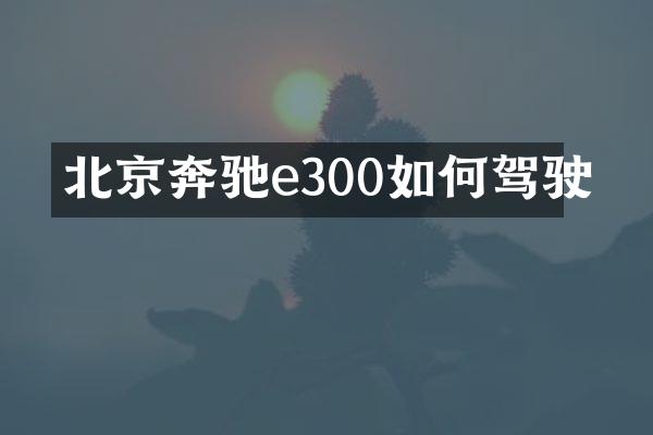 北京奔驰e300如何驾驶