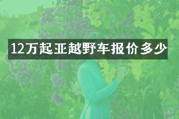 12万起亚越野车报价多少