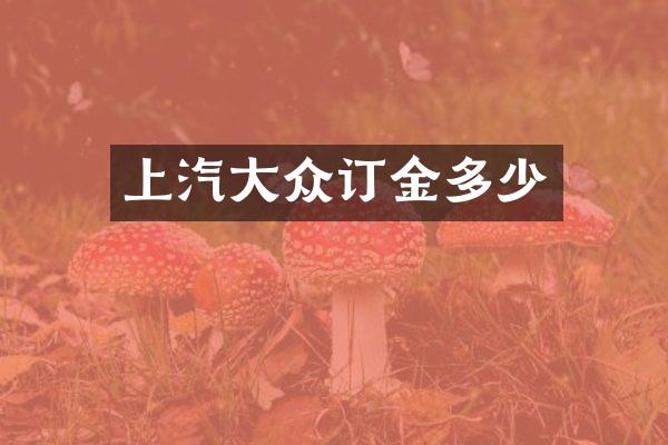 上汽大众订金多少