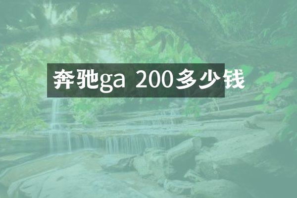 奔驰ga 200多少钱