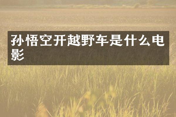 孙悟空开越野车是什么电影