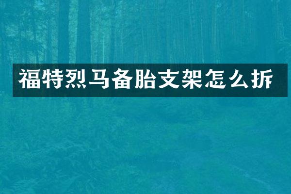 福特烈马备胎支架怎么拆
