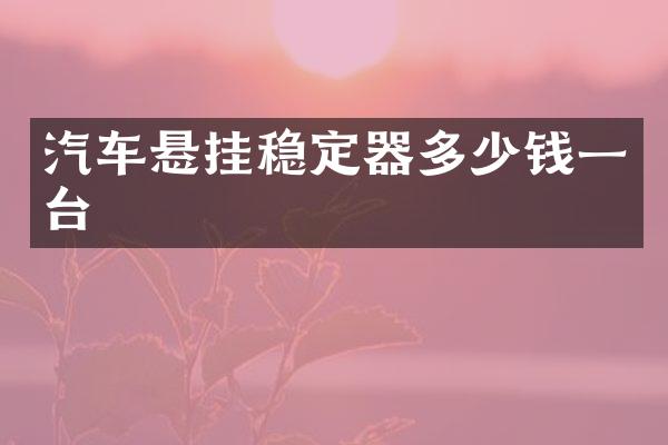汽车悬挂稳定器多少钱一台