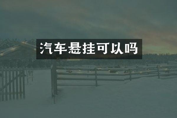 汽车悬挂可以吗