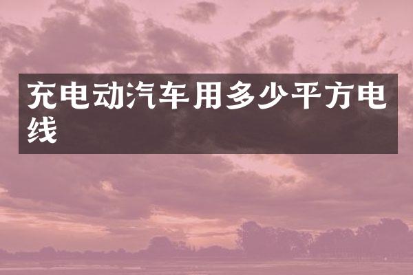 充电动汽车用多少平方电线