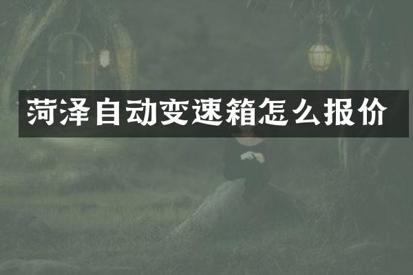 菏泽自动变速箱怎么报价