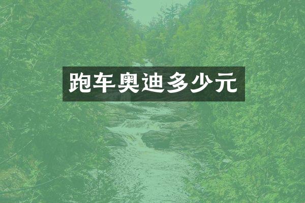 跑车奥迪多少元