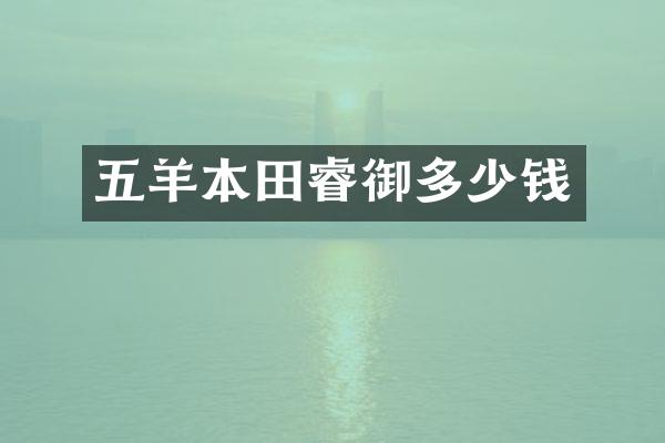 五羊本田睿御多少钱