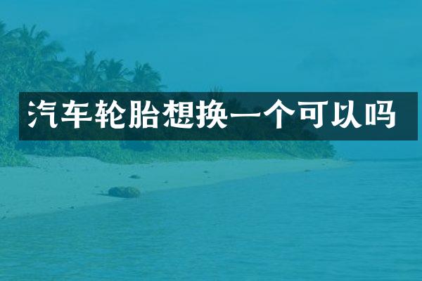 汽车轮胎想换一个可以吗