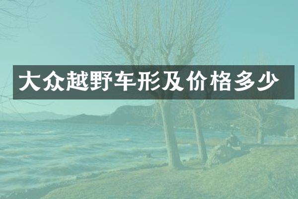 大众越野车形及价格多少