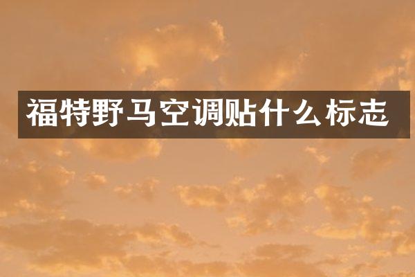 福特野马空调贴什么标志