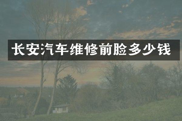 长安汽车维修前脸多少钱
