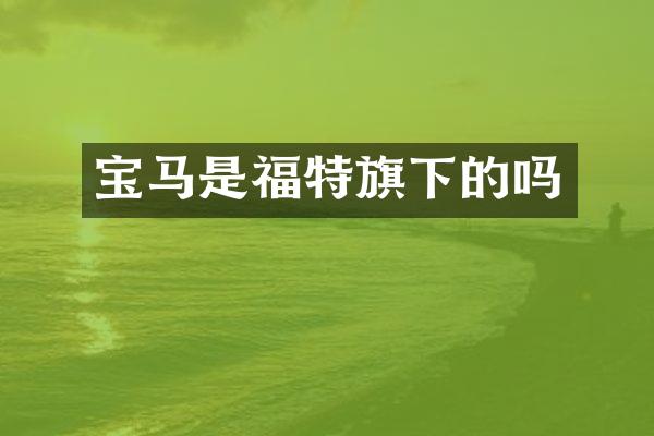 宝马是福特旗下的吗