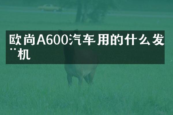 欧尚A600汽车用的什么发动机
