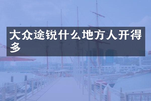 大众途锐什么地方人开得多