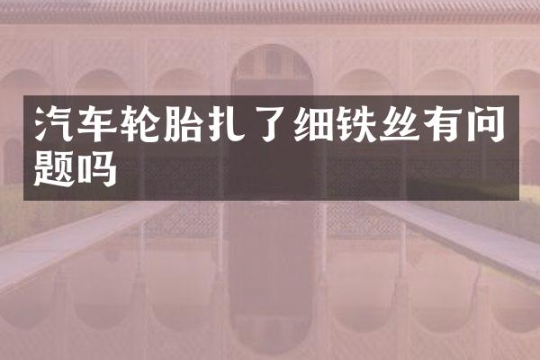 汽车轮胎扎了细铁丝有问题吗