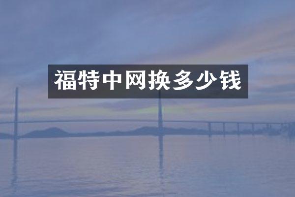 福特中网换多少钱