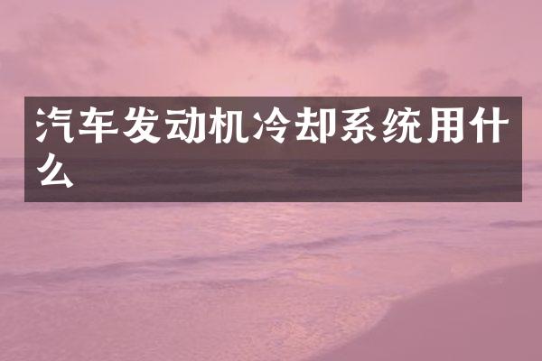 汽车发动机冷却系统用什么