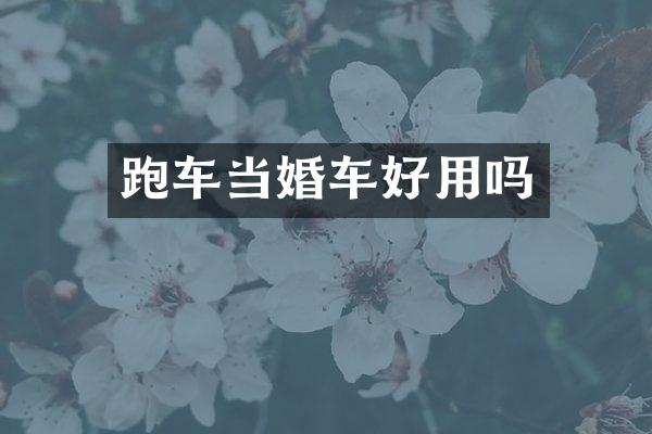 跑车当婚车好用吗
