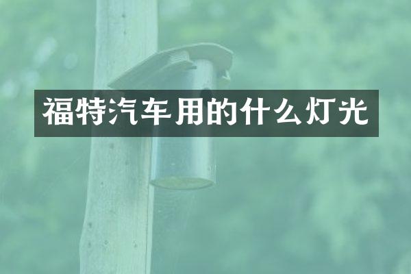 福特汽车用的什么灯光