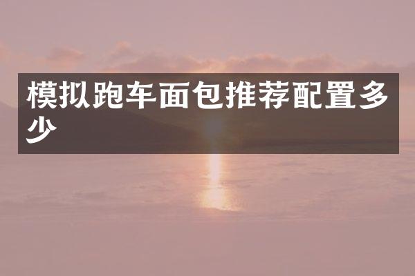 模拟跑车面包推荐配置多少