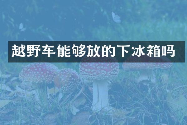 越野车能够放的下冰箱吗