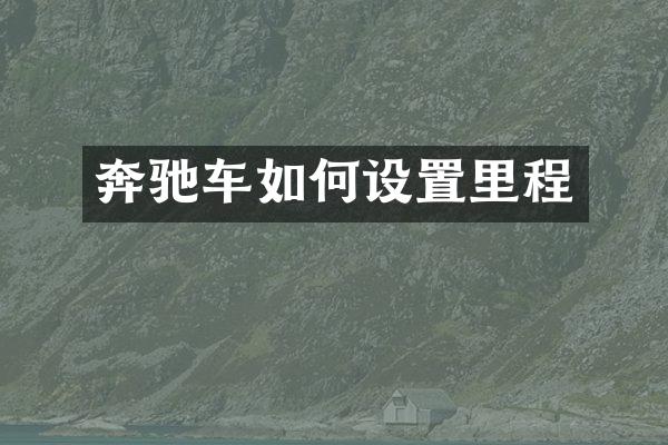奔驰车如何设置里程