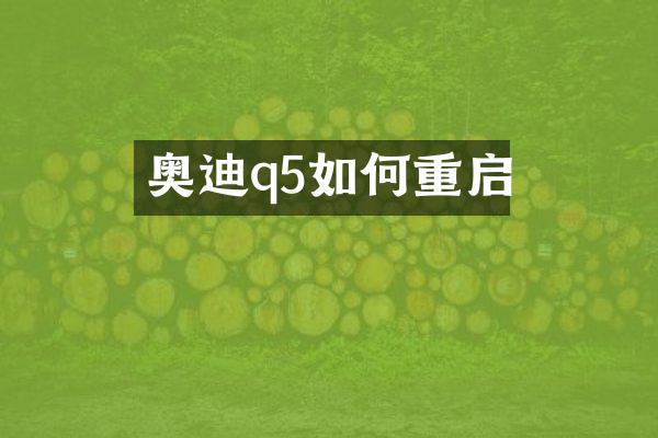 奥迪q5如何重启