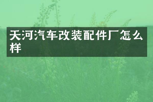 天河汽车改装配件厂怎么样
