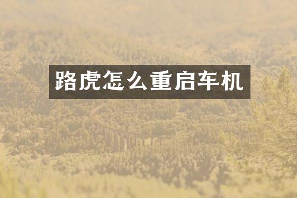 路虎怎么重启车机