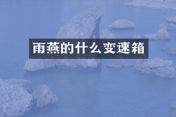 雨燕的什么变速箱