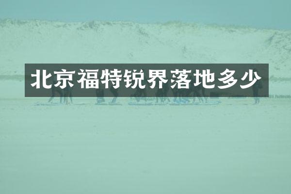北京福特锐界落地多少