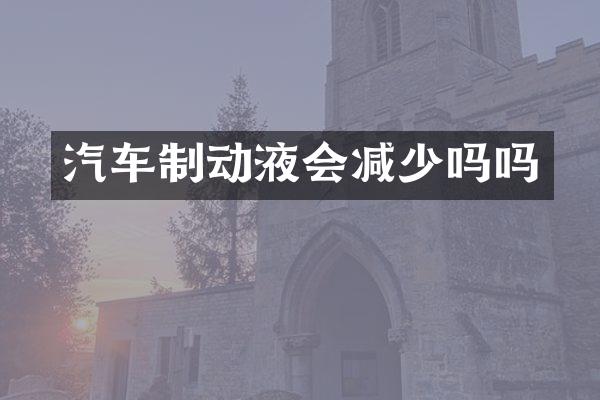 汽车制动液会减少吗吗