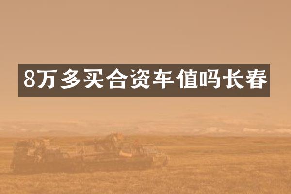 8万多买合资车值吗长春