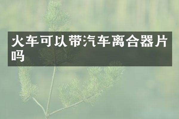 火车可以带汽车离合器片吗