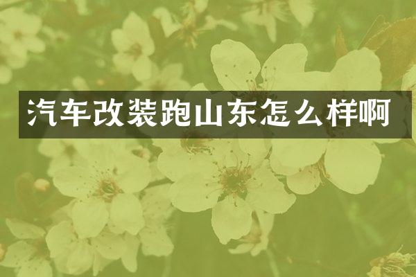 汽车改装跑山东怎么样啊