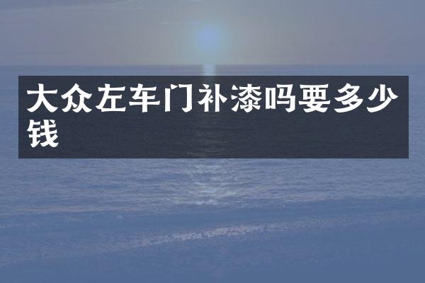 大众左车门补漆吗要多少钱