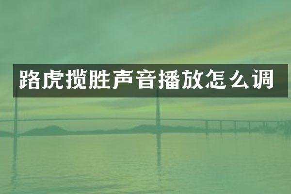 路虎揽胜声音播放怎么调