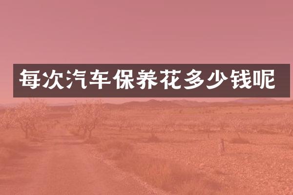 每次汽车保养花多少钱呢