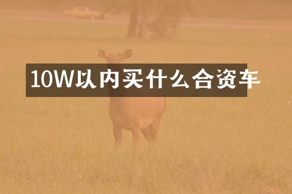 10W以内合资车