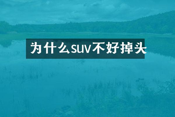 为什么suv不好掉头