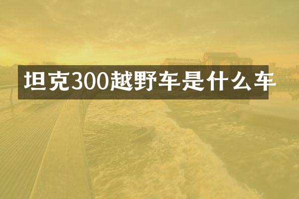 坦克300越野车是什么车