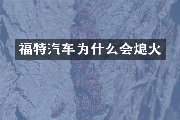 福特汽车为什么会熄火