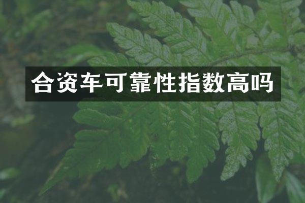 合资车可靠性指数高吗