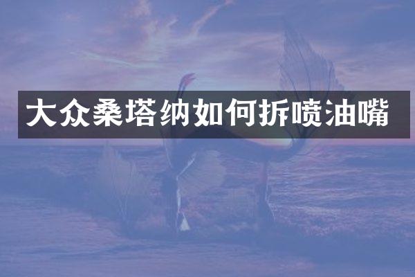 大众桑塔纳如何拆喷油嘴