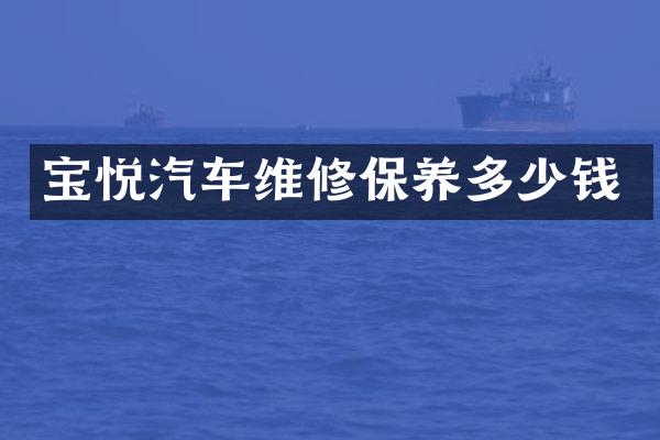 宝悦汽车维修保养多少钱